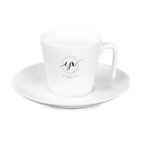 Eve biała filiżanka z nadrukiem logo