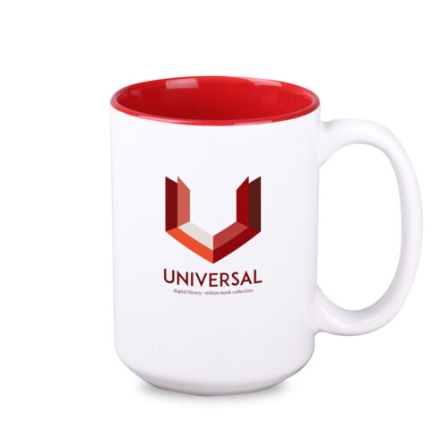 NEVADA DUO biało czerwony kubek z nadrukiem logo