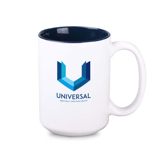 NEVADA DUO biało czarny kubek z nadrukiem logo