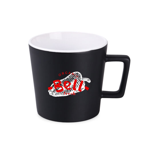 Smart Supreme czarno biały kubek z nadrukiem